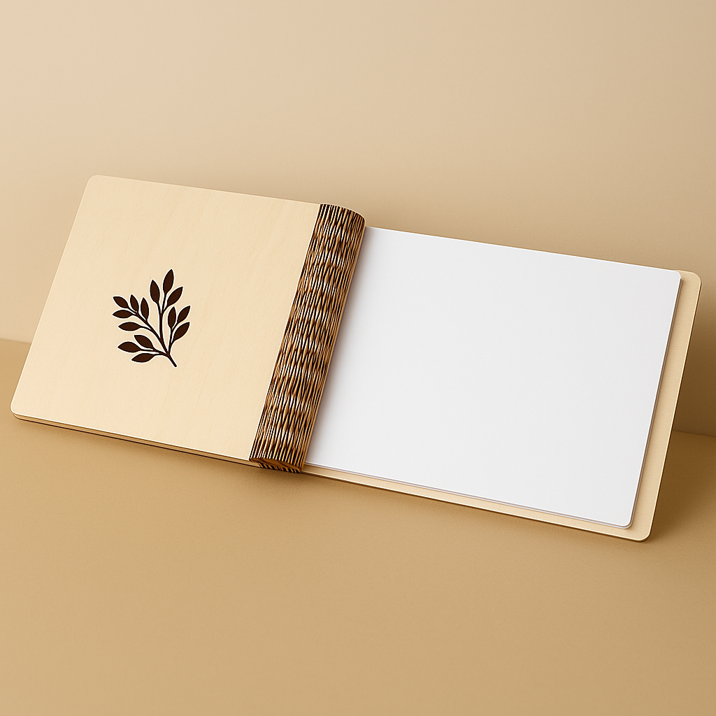 Livre d’or mariage personnalisé en bois