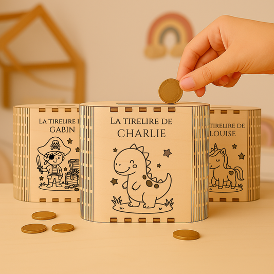 Tirelire enfant personnalisée