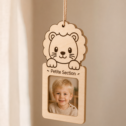 Porte-photo scolaire suspendu personnalisé – Animal au choix