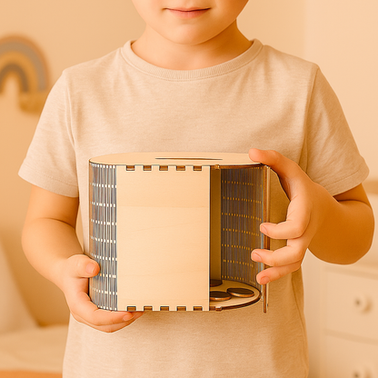 Tirelire enfant personnalisée en bois