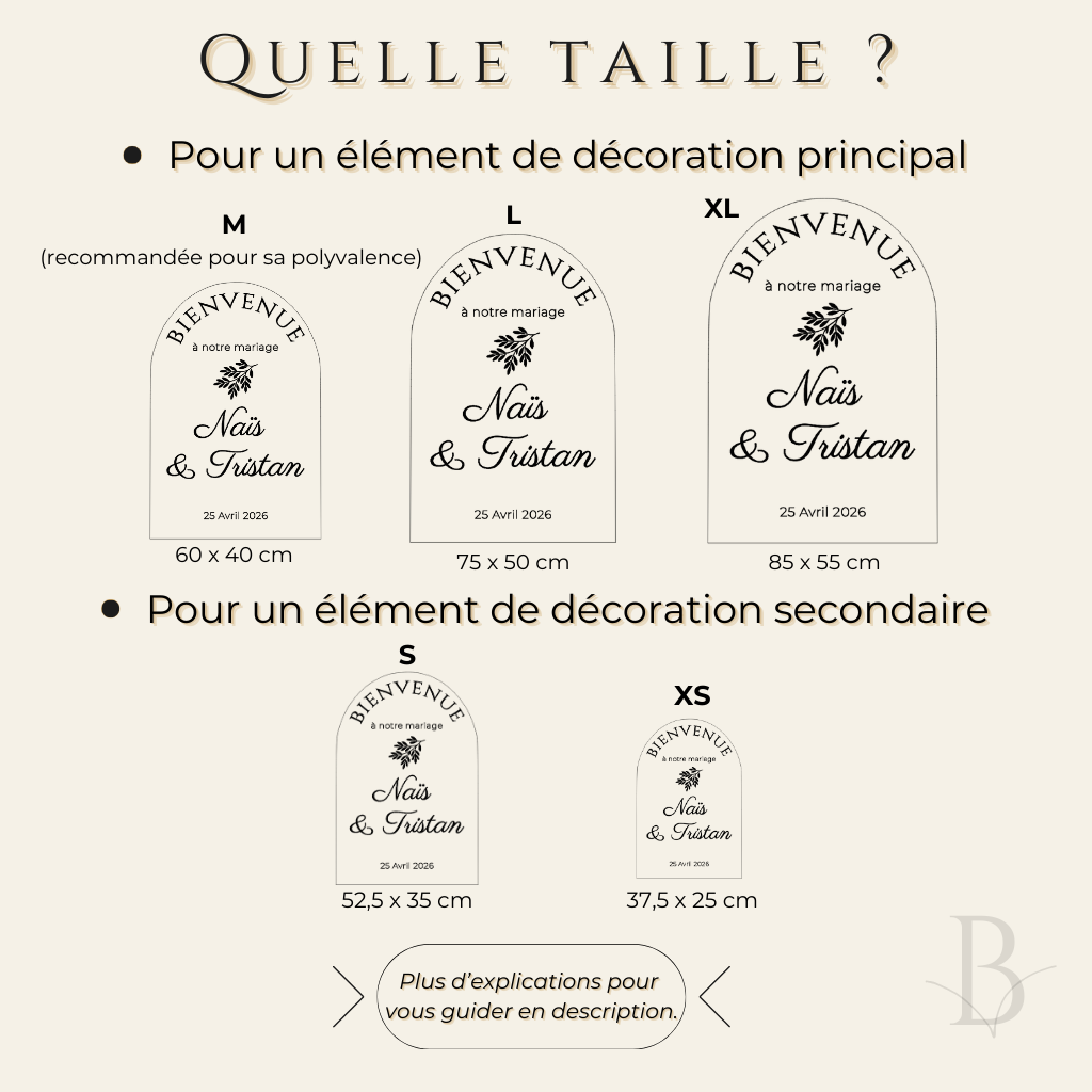 Pancarte de bienvenue en bois – (personnalisée Mariage, Baptême, Anniversaire)