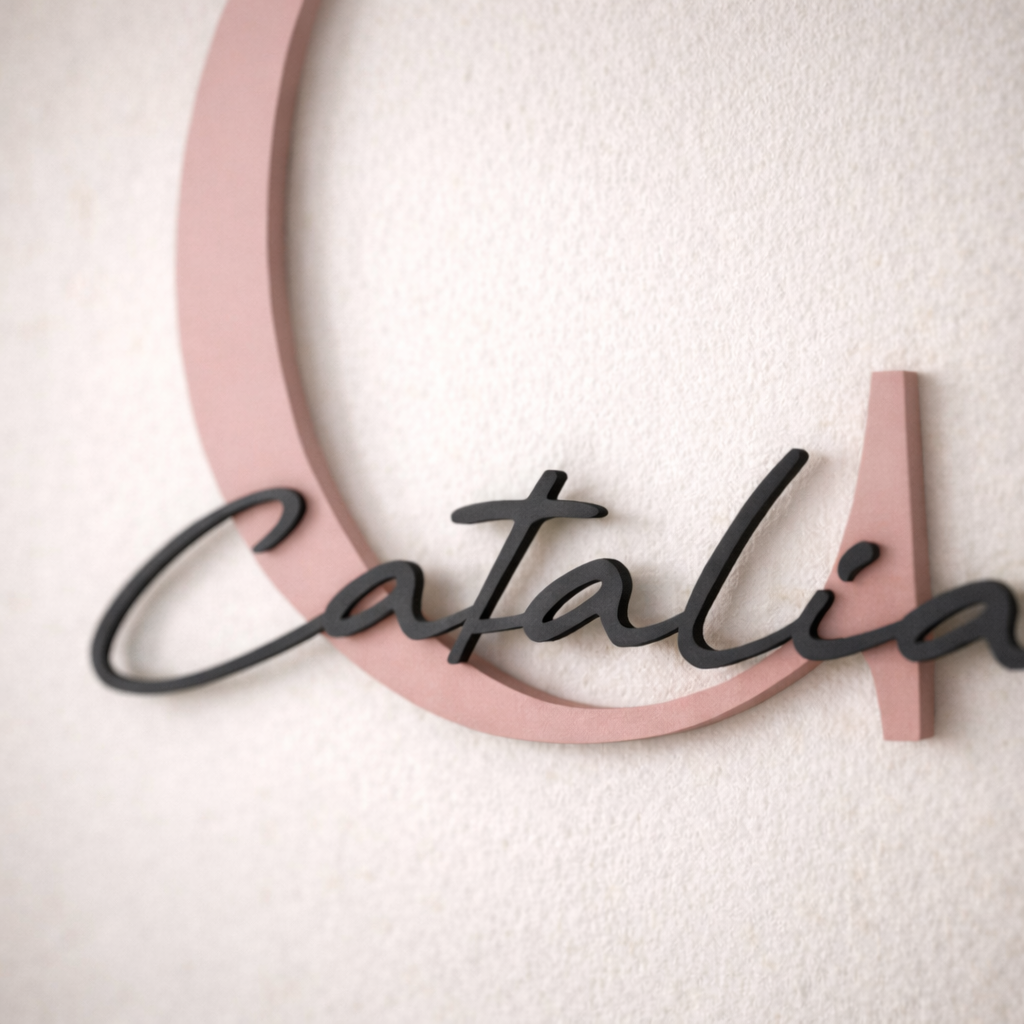 Initiale décorative avec prénom – Style Graphique