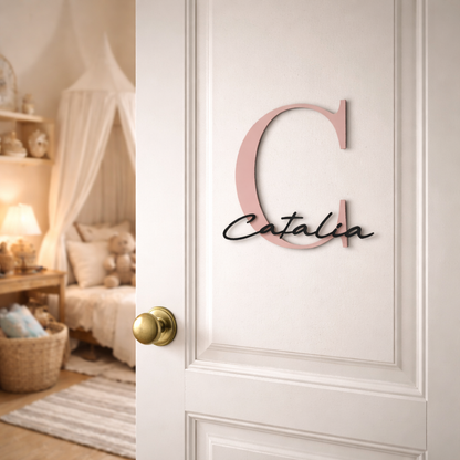 Initiale décorative avec prénom – Style Graphique