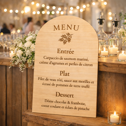 Pancarte menu personnalisé – Grand format