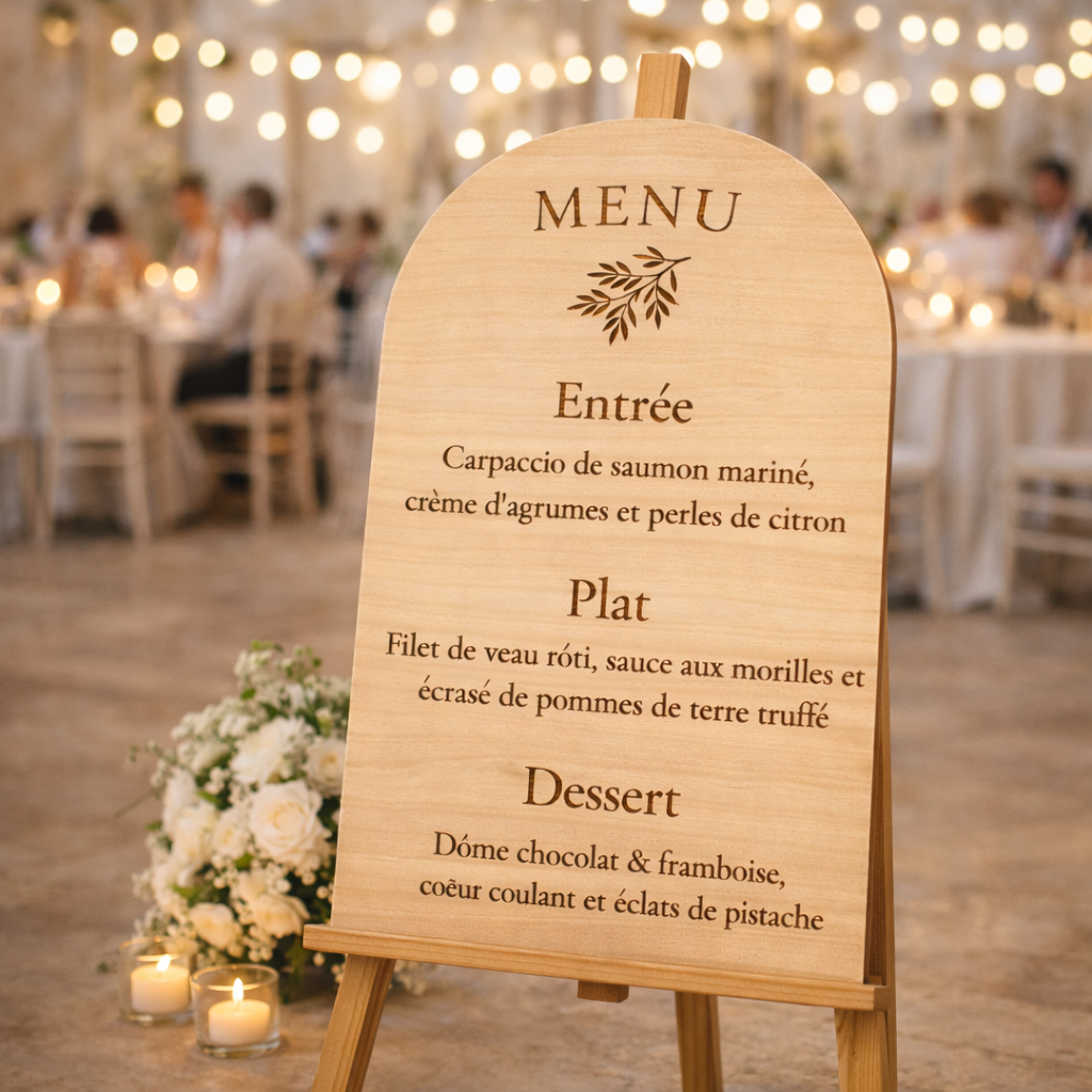 Pancarte menu personnalisé – Grand format