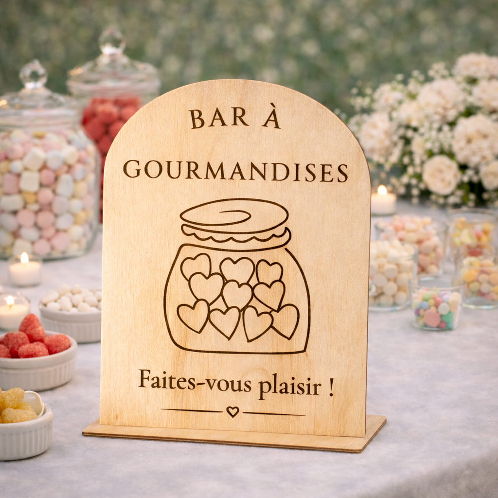Pancarte autoportante – Bar à gourmandises