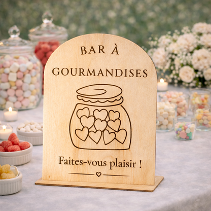 Pancarte autoportante – Bar à gourmandises