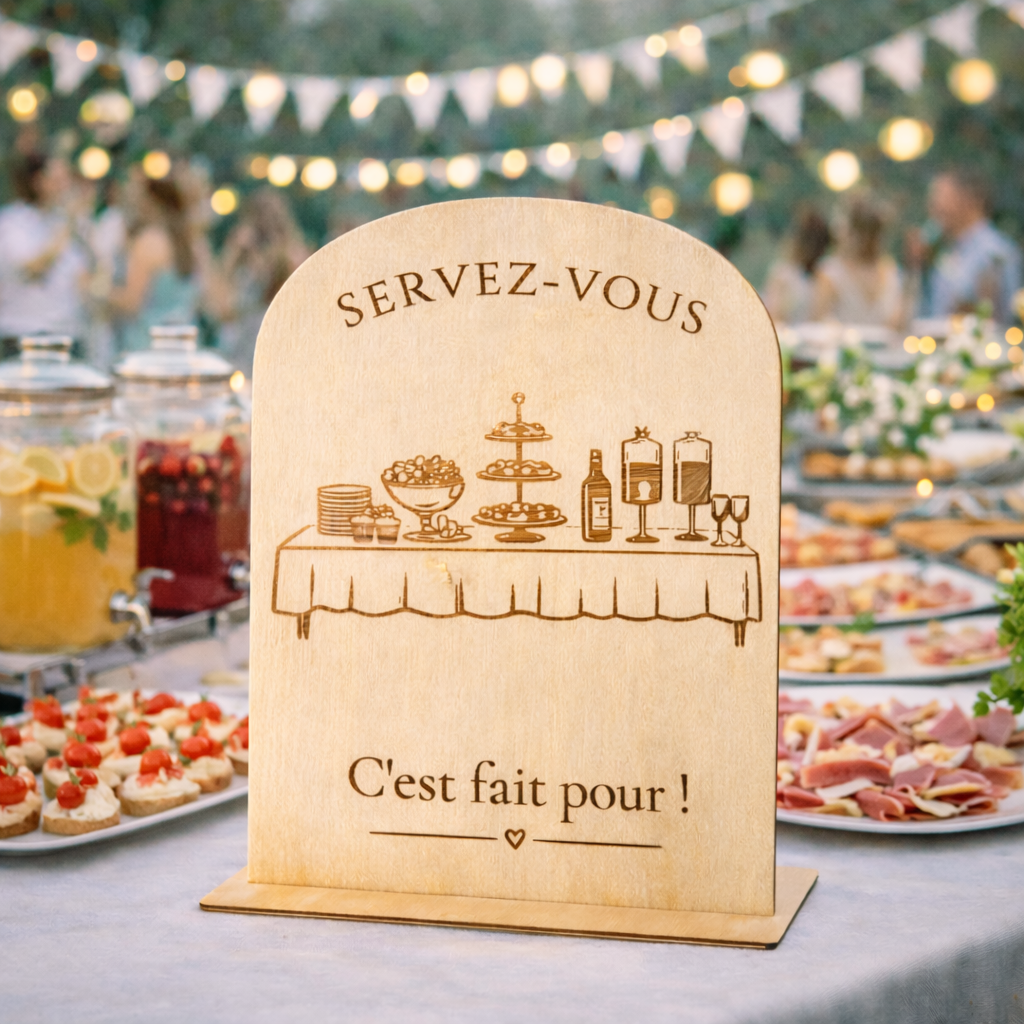 Pancarte autoportante – Buffet libre & toast