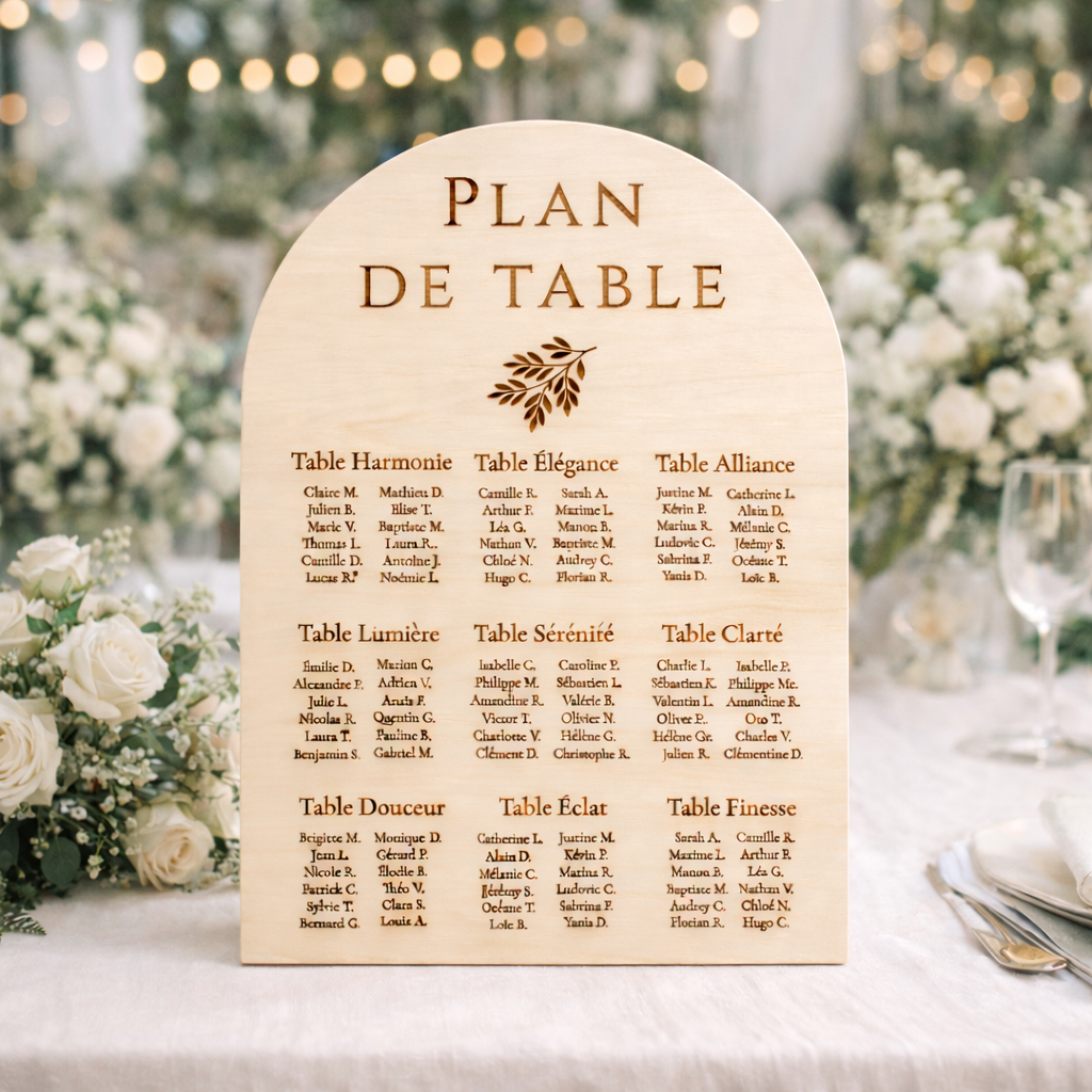 Pancarte Plan de table – Grand format