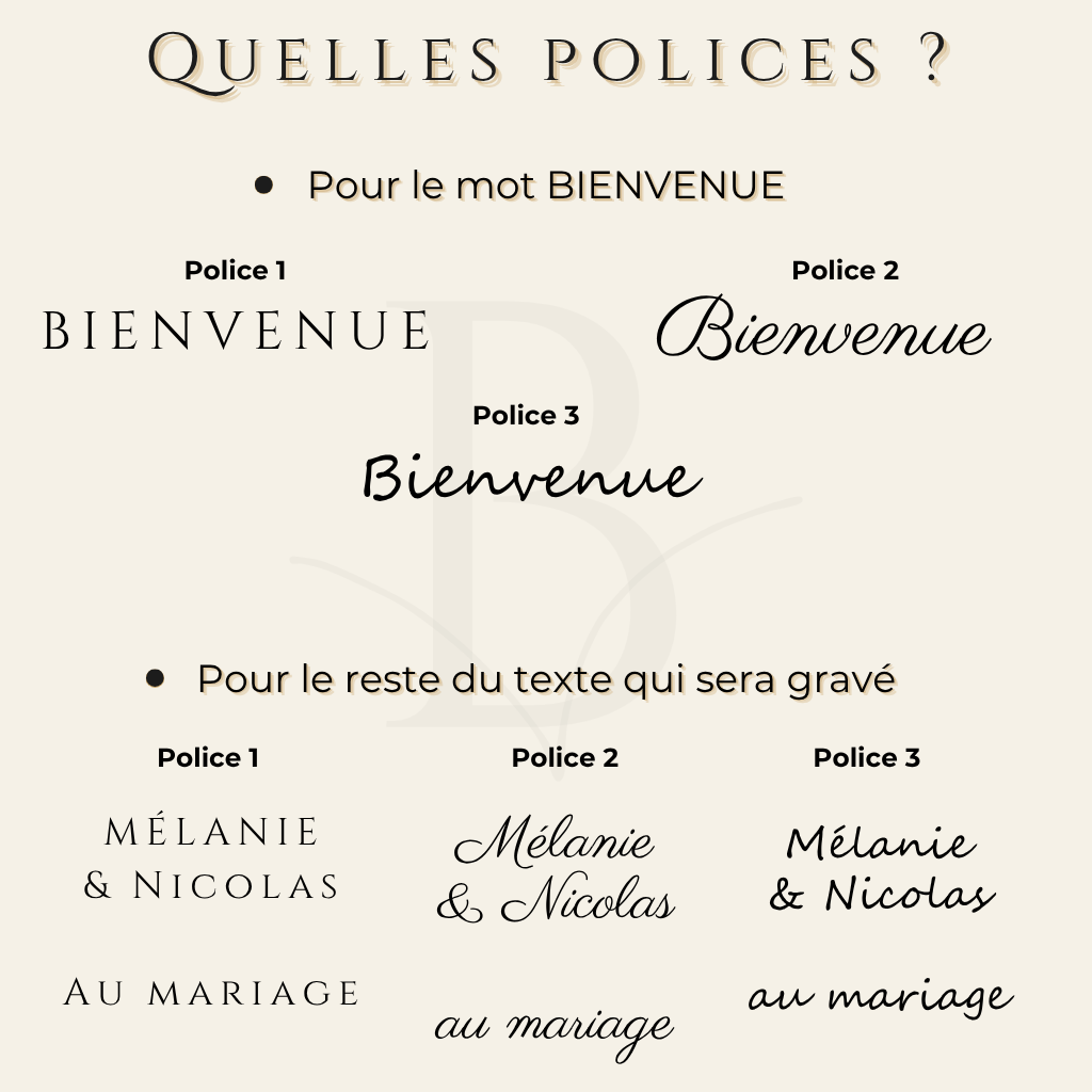 Pancarte de bienvenue en bois personnalisée – (Mariage, Baptême, Anniversaire)