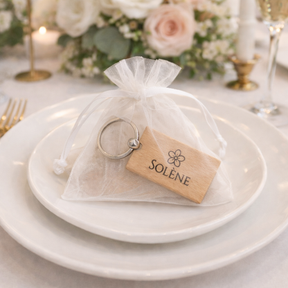 Porte-clé personnalisé mixte – Cadeau invité & marque-place