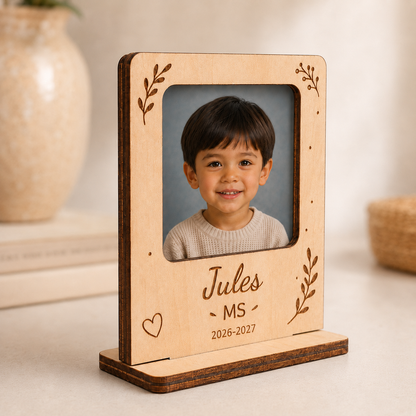 Porte-photo scolaire personnalisé sur socle