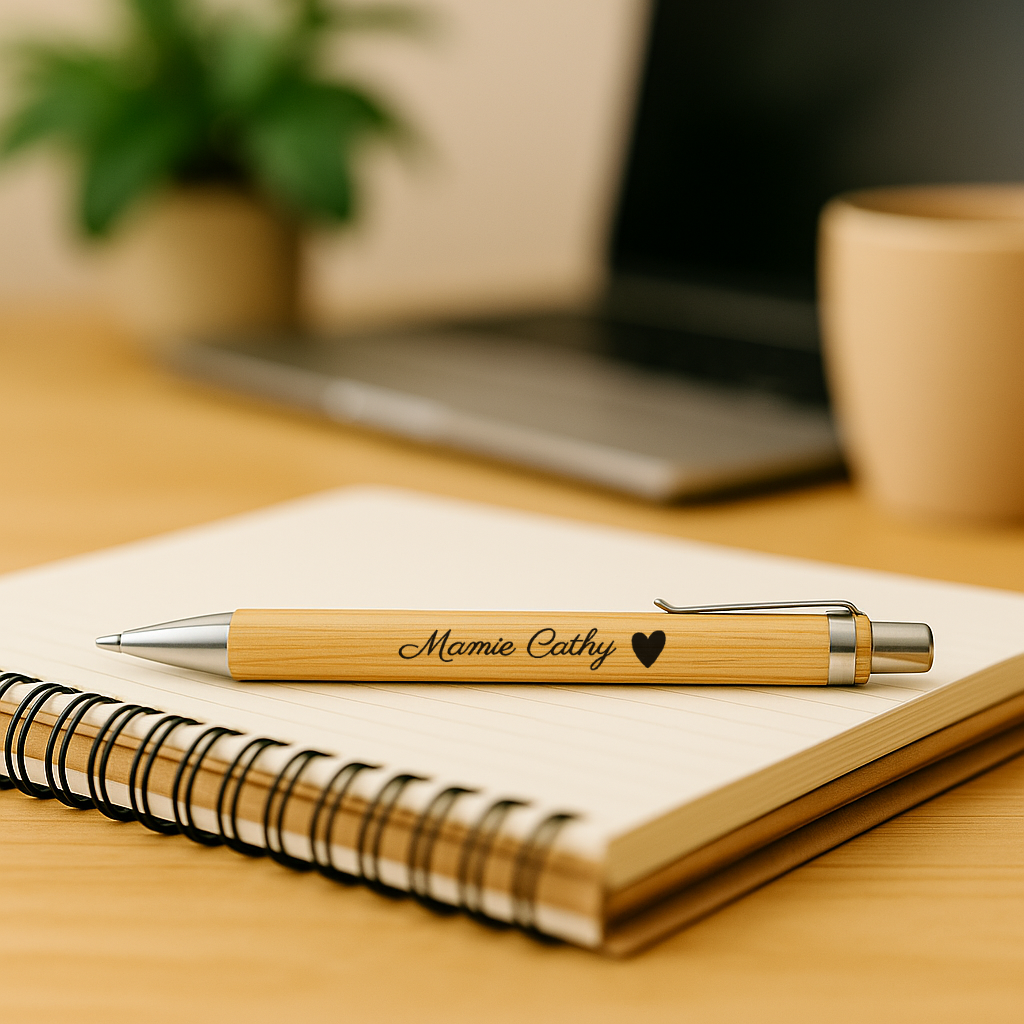 Stylo personnalisé en bambou