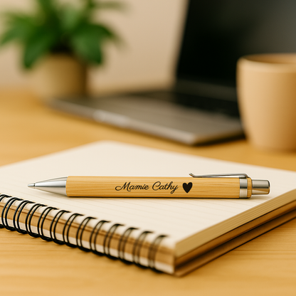 Stylo personnalisé en bambou