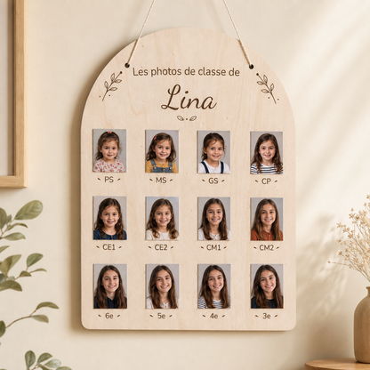 Tableau photos de classe personnalisé – De la PS à la 3e