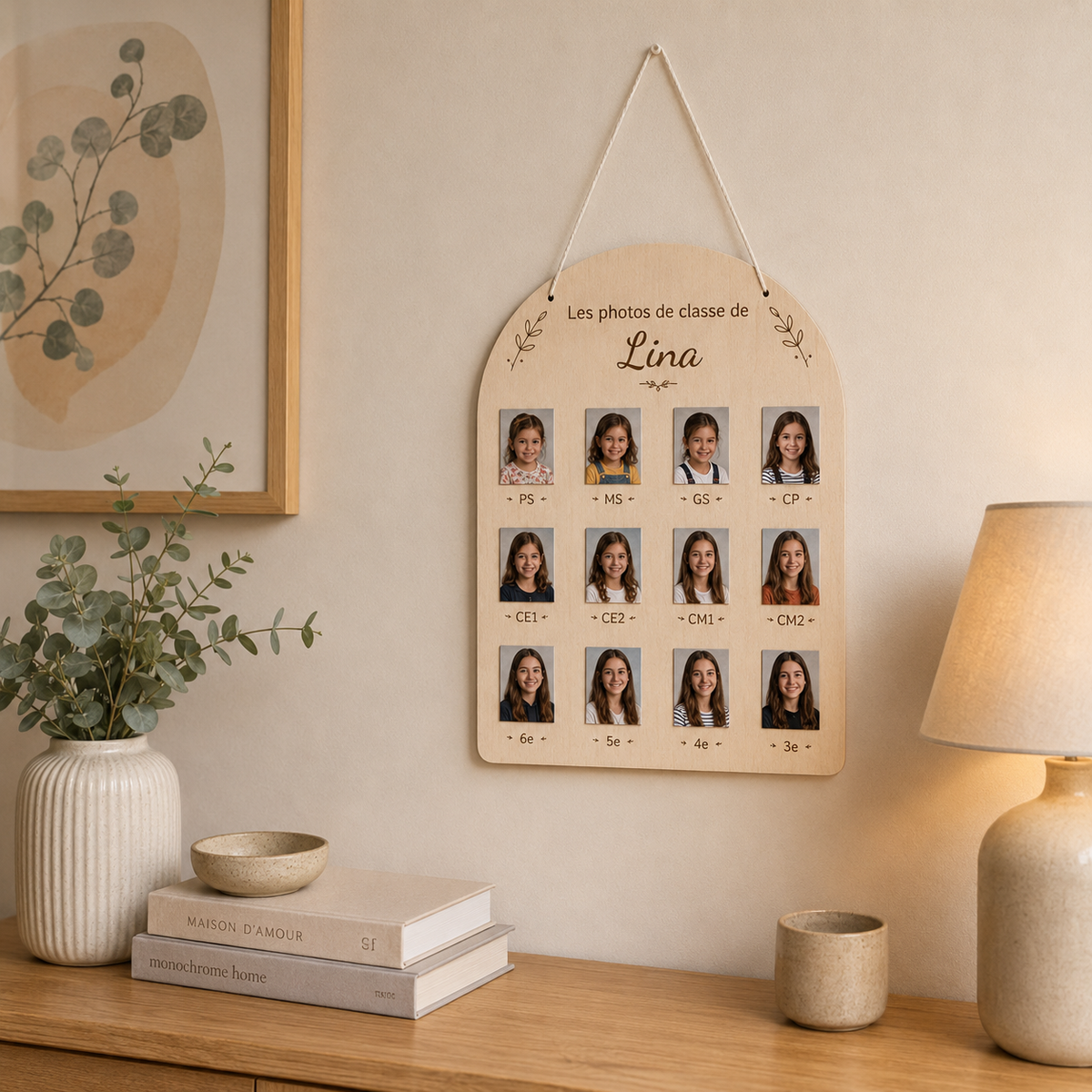 Tableau photos de classe personnalisé – De la PS à la 3e