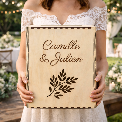 Urne mariage personnalisée en bois
