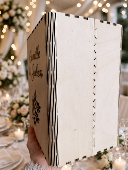 Urne mariage personnalisée en bois